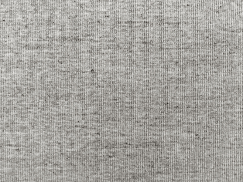 Japanese Cotton Rib Knit in Heather Grey | B&J Fabrics